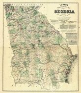 Georgia 1864 State Map 36x41